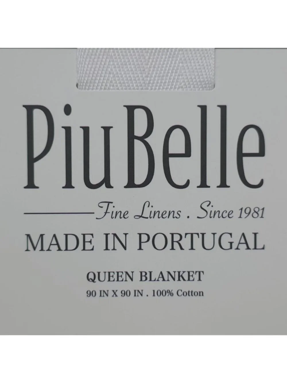 PiuBelle Queen Blanket 100% Cotton Lightweight 90x90 Coverlet Made In Portugal